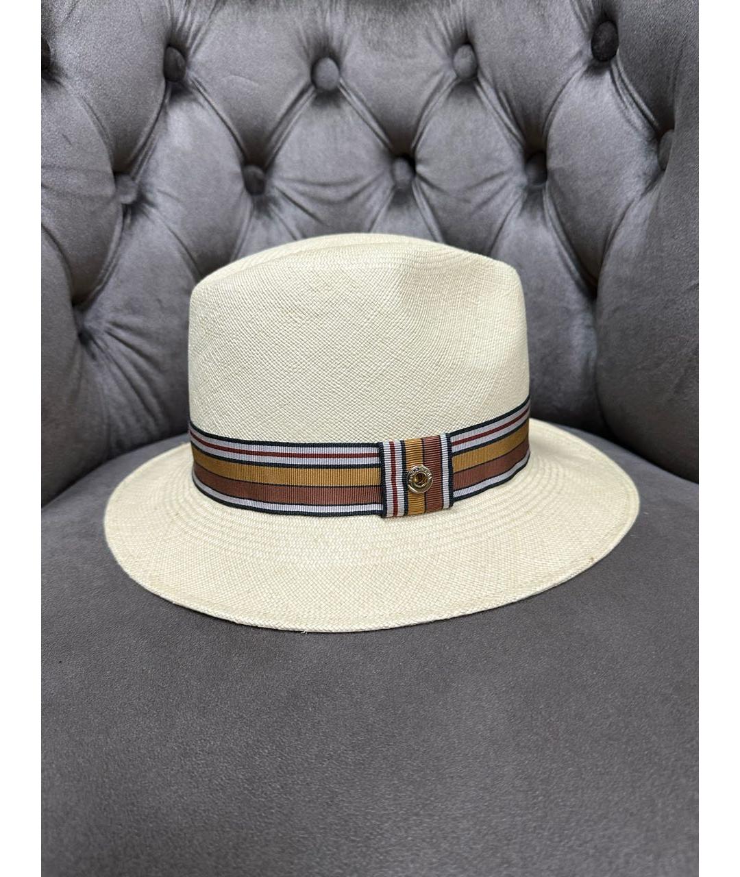 LORO PIANA Бежевая соломенная шляпа, фото 3