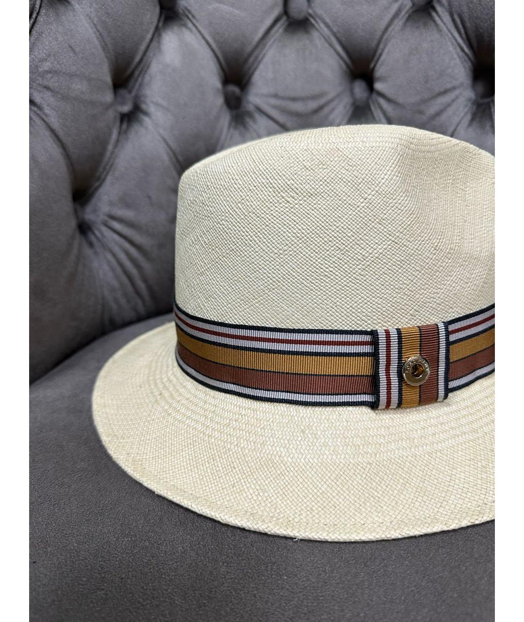 LORO PIANA Бежевая соломенная шляпа, фото 4