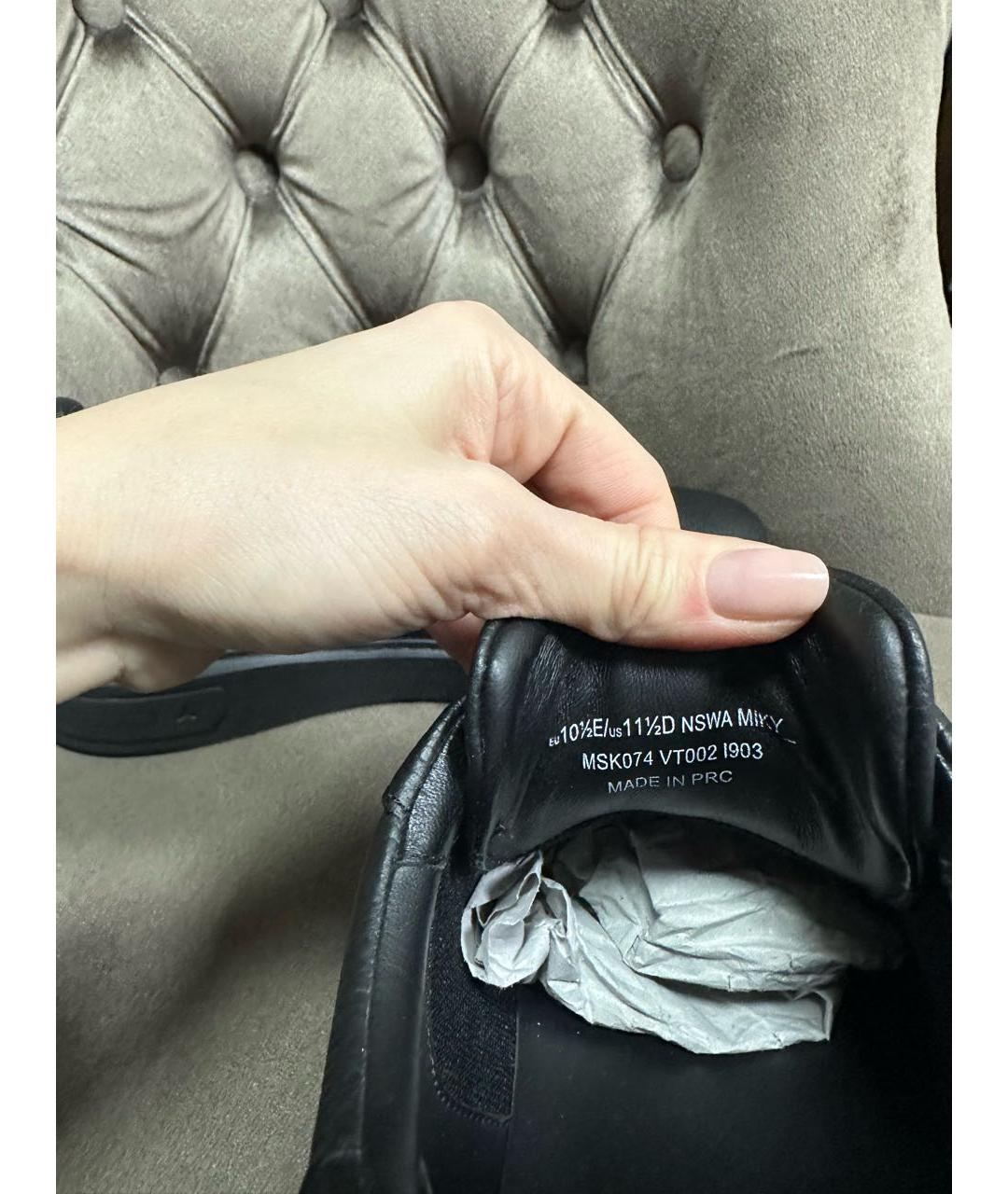 BALLY Черные кожаные низкие кроссовки / кеды, фото 6