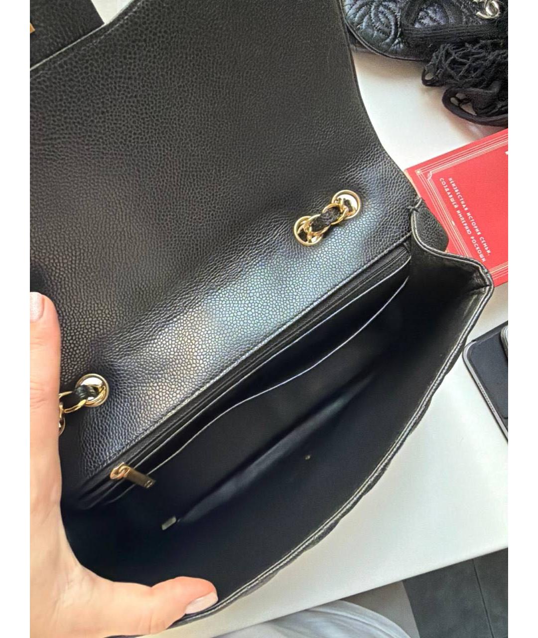 CHANEL Черная кожаная сумка через плечо, фото 2