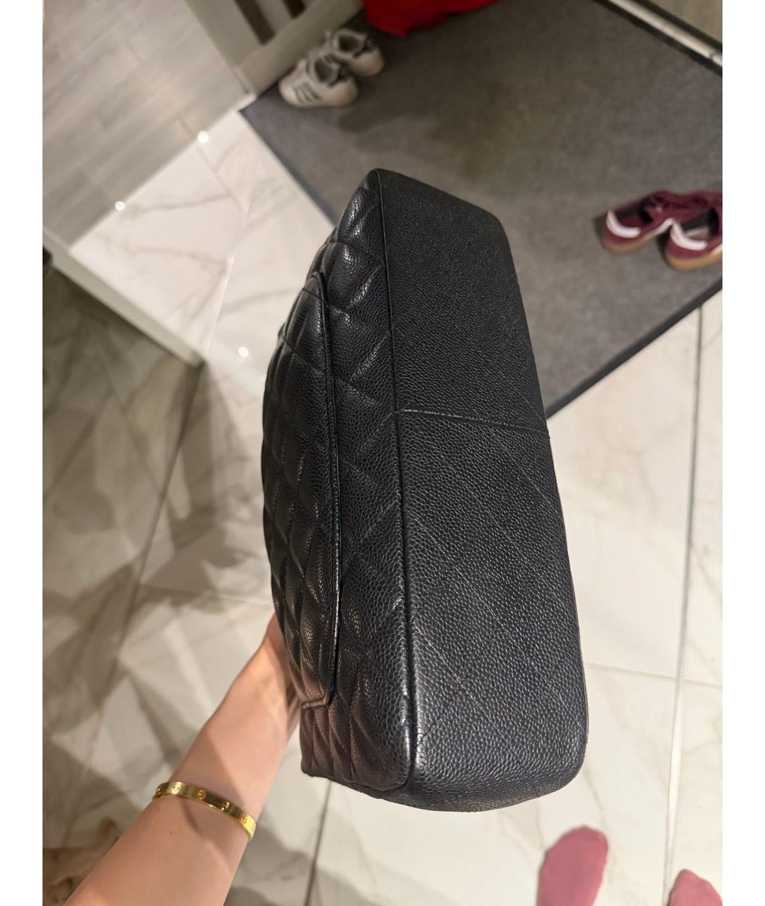 CHANEL Черная кожаная сумка через плечо, фото 4