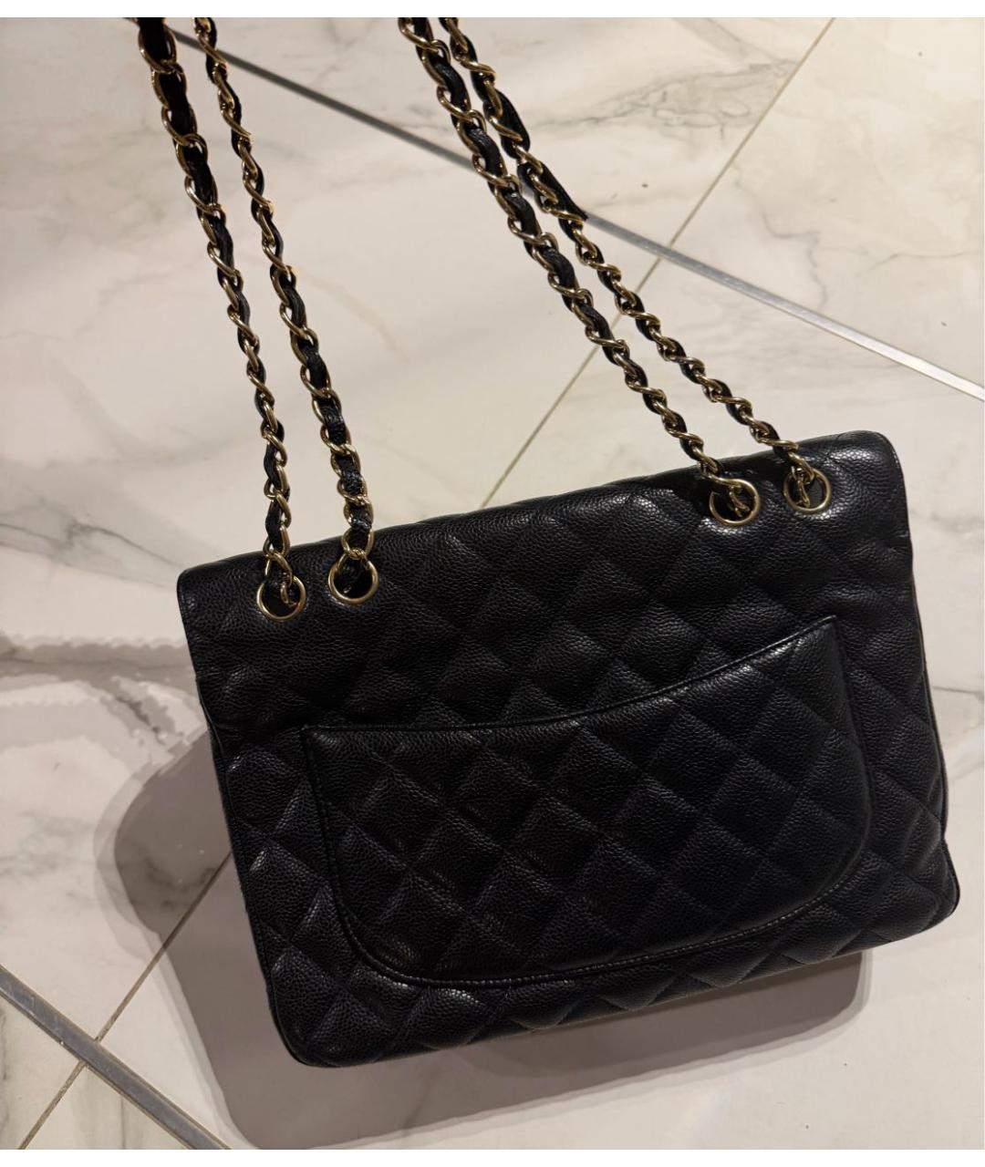 CHANEL Черная кожаная сумка через плечо, фото 3