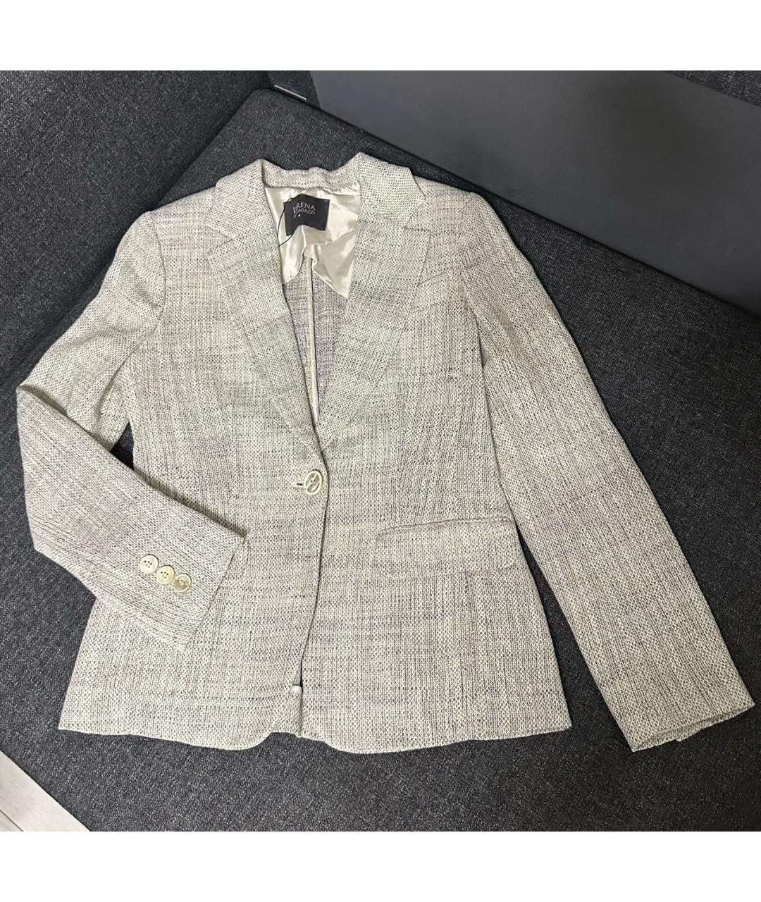 LORENA ANTONIAZZI Серый жакет/пиджак, фото 6