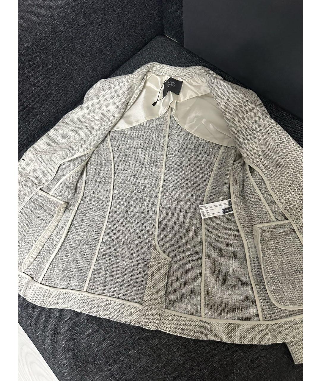 LORENA ANTONIAZZI Серый жакет/пиджак, фото 5
