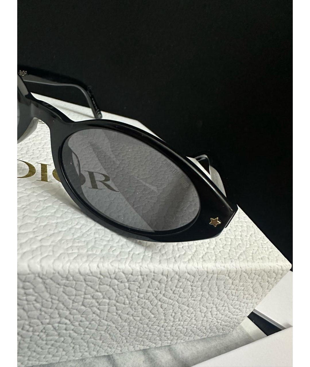 CHRISTIAN DIOR Черные пластиковые солнцезащитные очки, фото 7