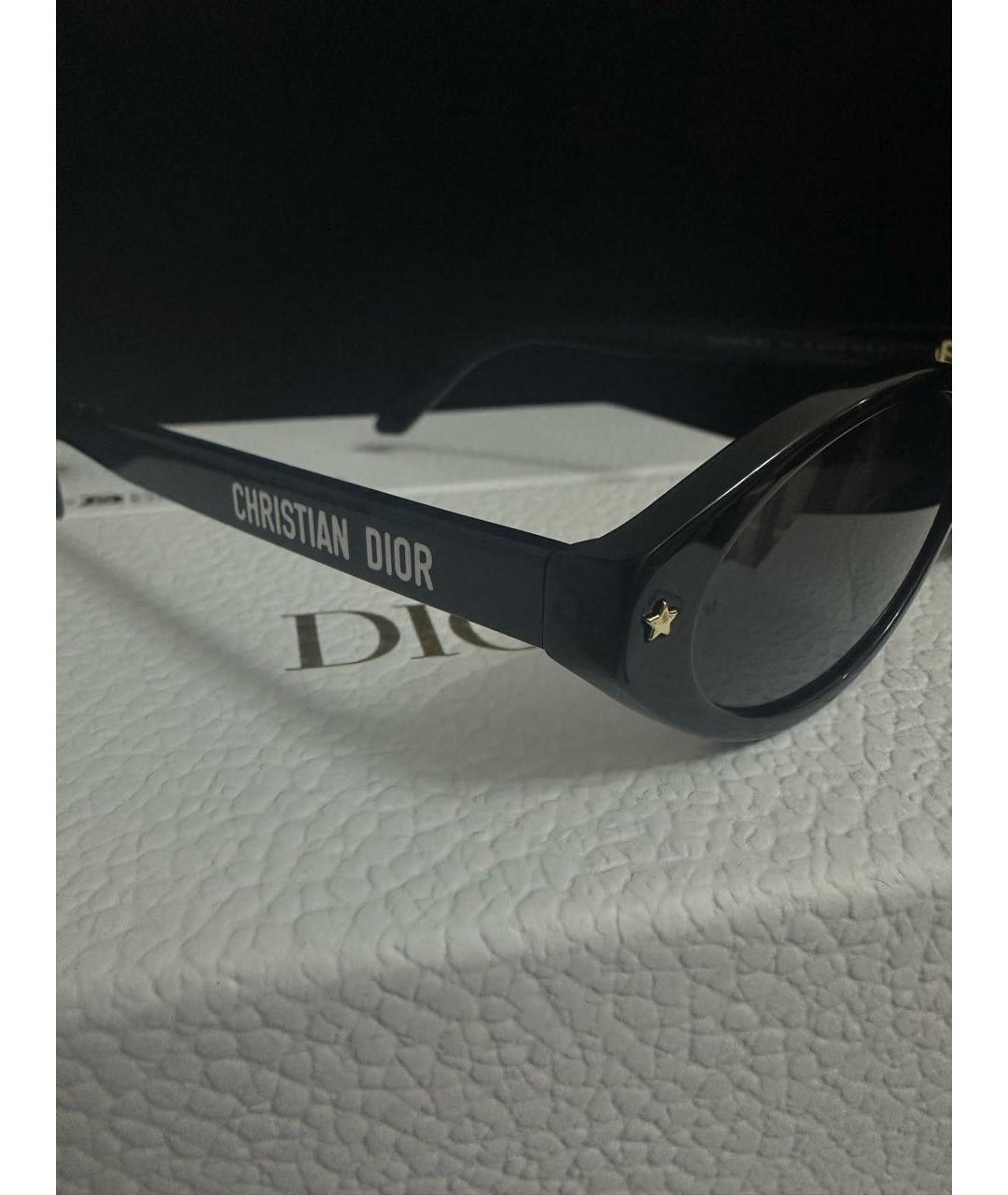 CHRISTIAN DIOR Черные пластиковые солнцезащитные очки, фото 3