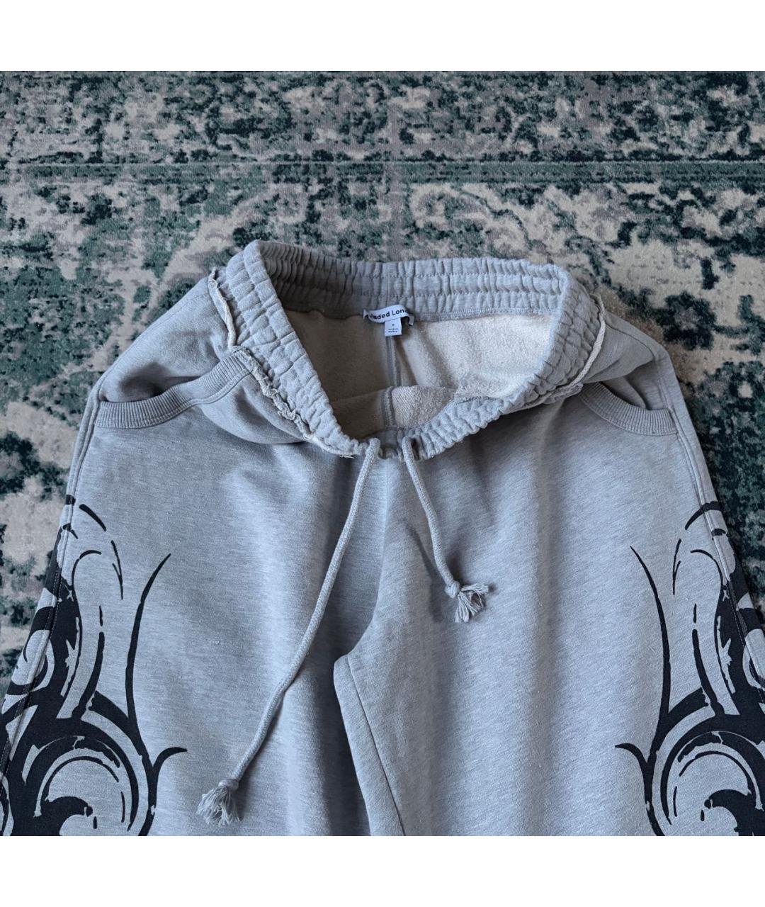 JADED LONDON Серые хлопковые спортивные брюки и шорты, фото 5