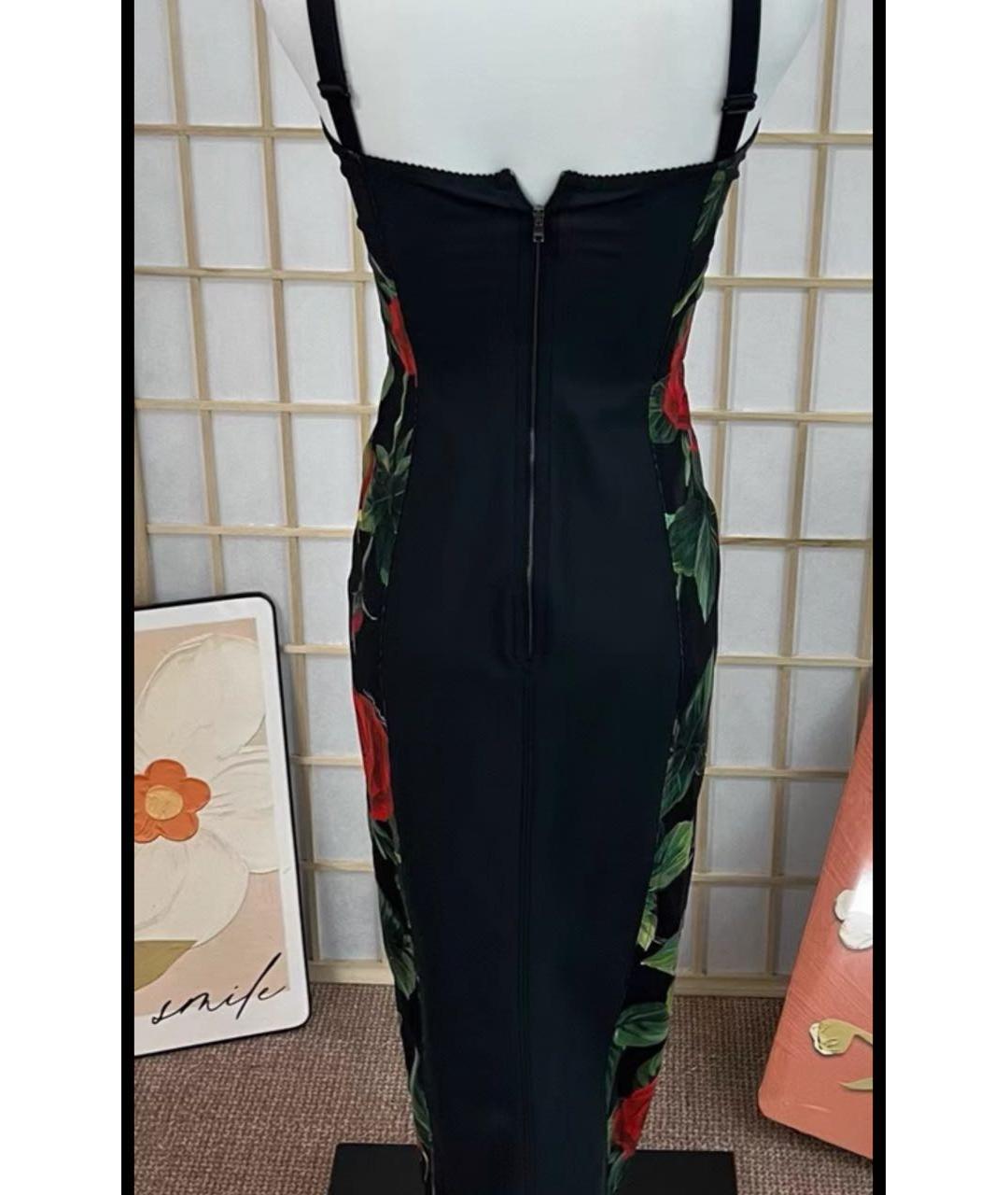 DOLCE&GABBANA Черное хлопковое коктейльное платье, фото 5