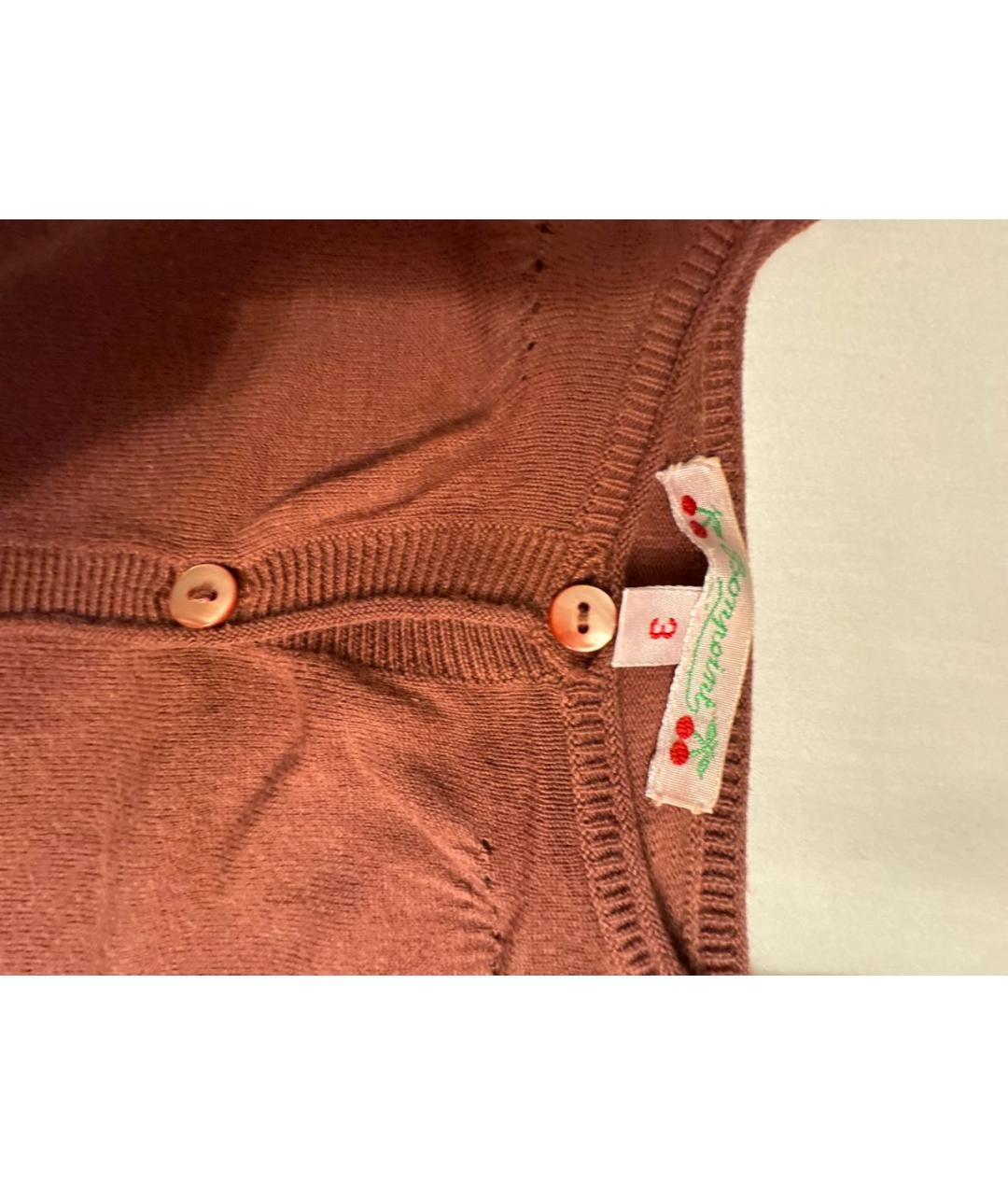 BONPOINT Коричневый хлопковый жакет / жилет, фото 2