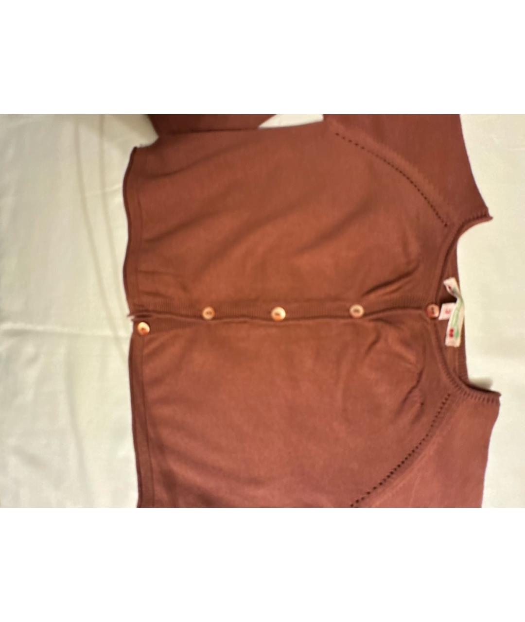 BONPOINT Коричневый хлопковый жакет / жилет, фото 3