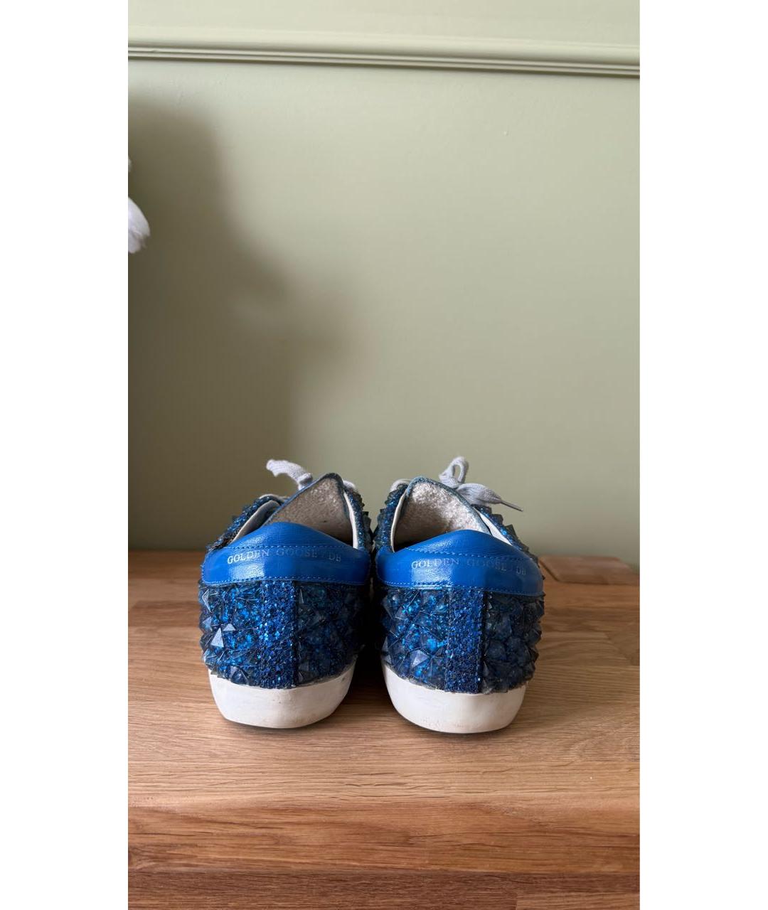 GOLDEN GOOSE Синие текстильные кеды, фото 4