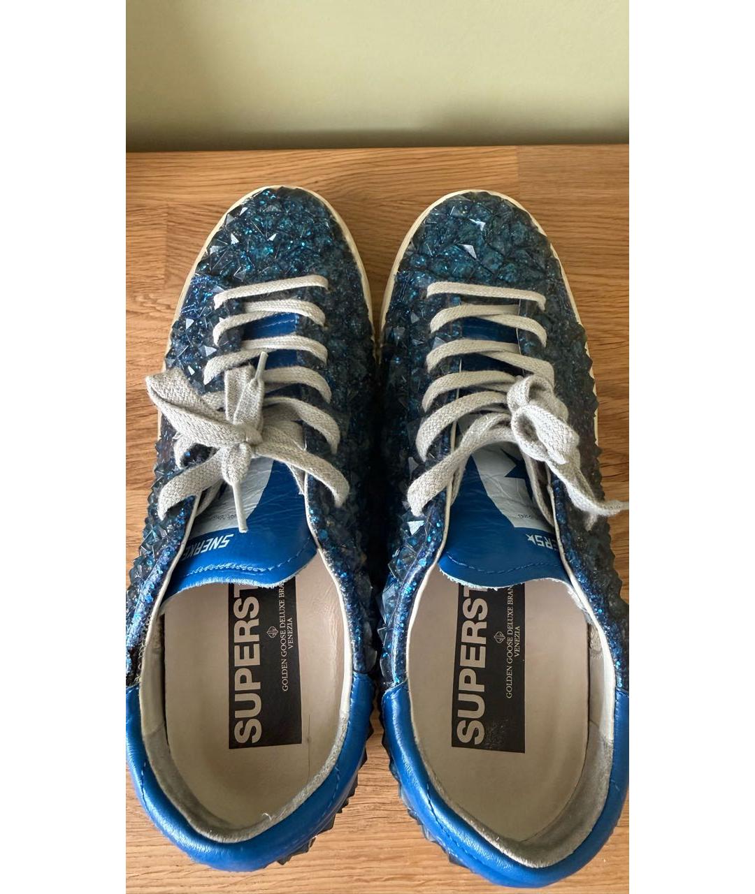 GOLDEN GOOSE Синие текстильные кеды, фото 3
