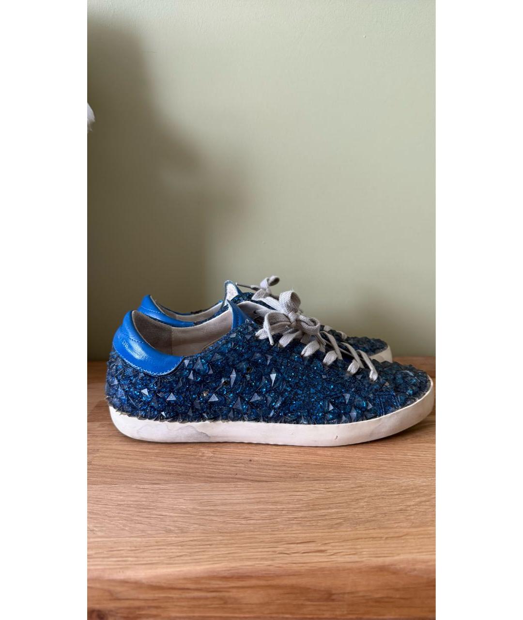 GOLDEN GOOSE Синие текстильные кеды, фото 6