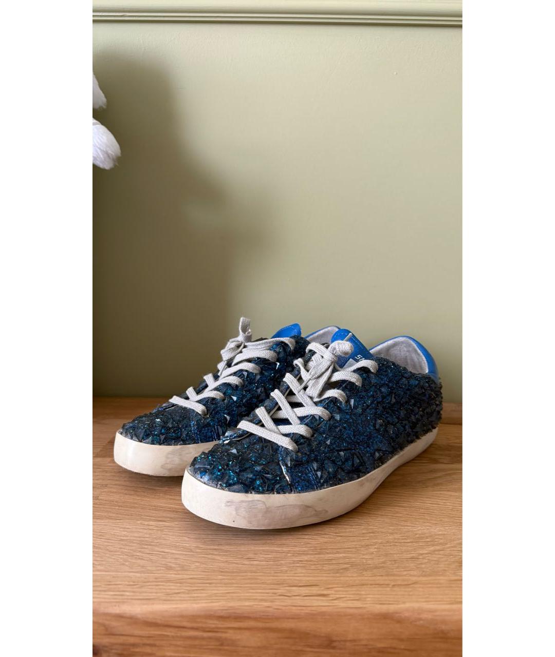 GOLDEN GOOSE Синие текстильные кеды, фото 5
