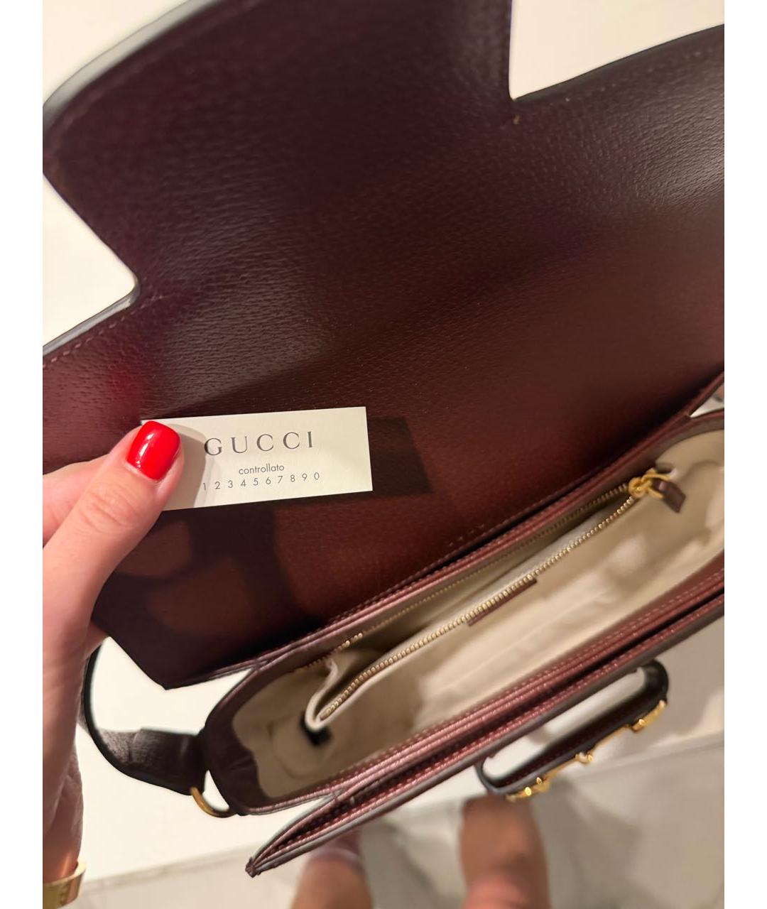 GUCCI Бордовая сумка через плечо, фото 4