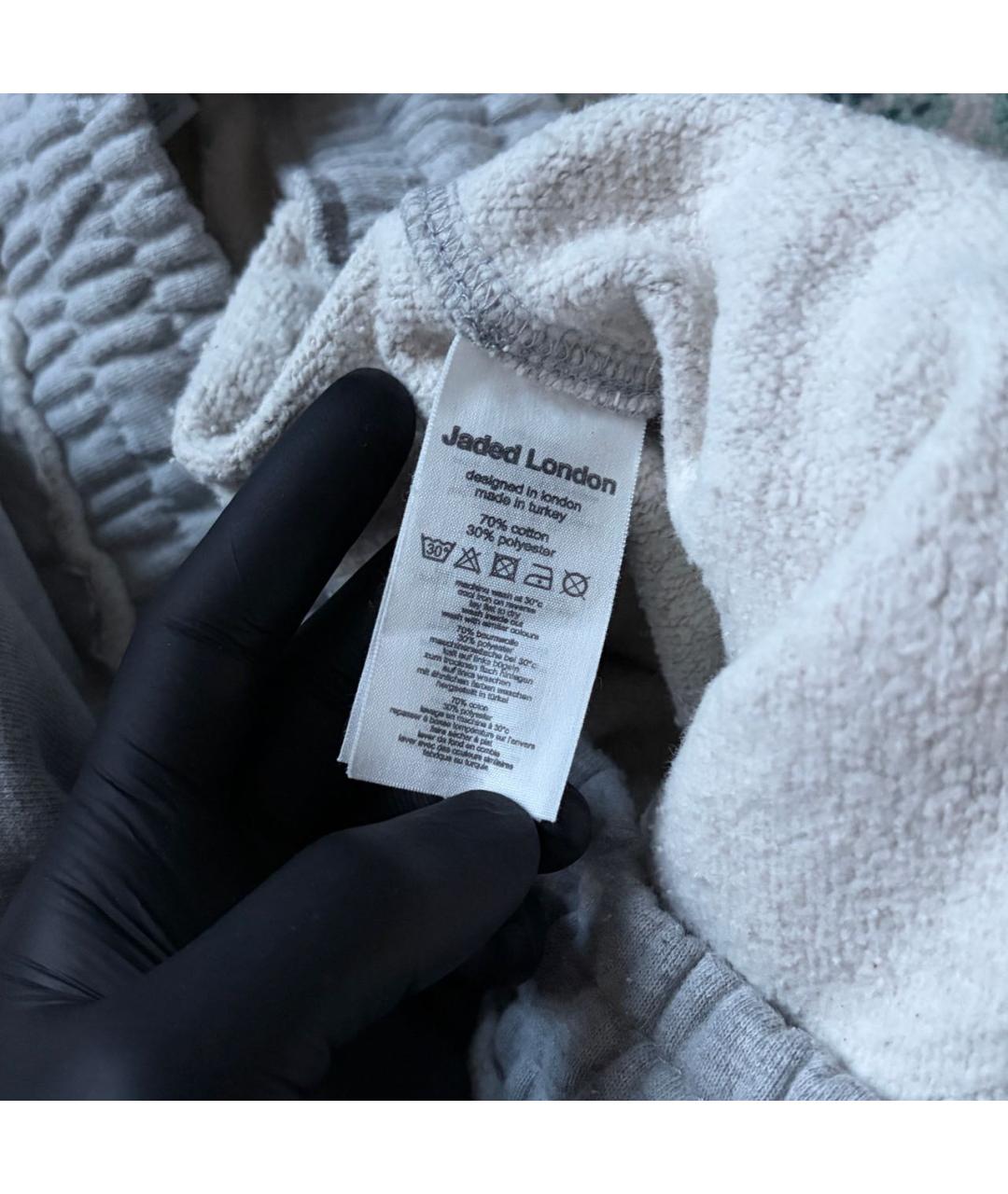 JADED LONDON Серые хлопковые повседневные брюки, фото 7