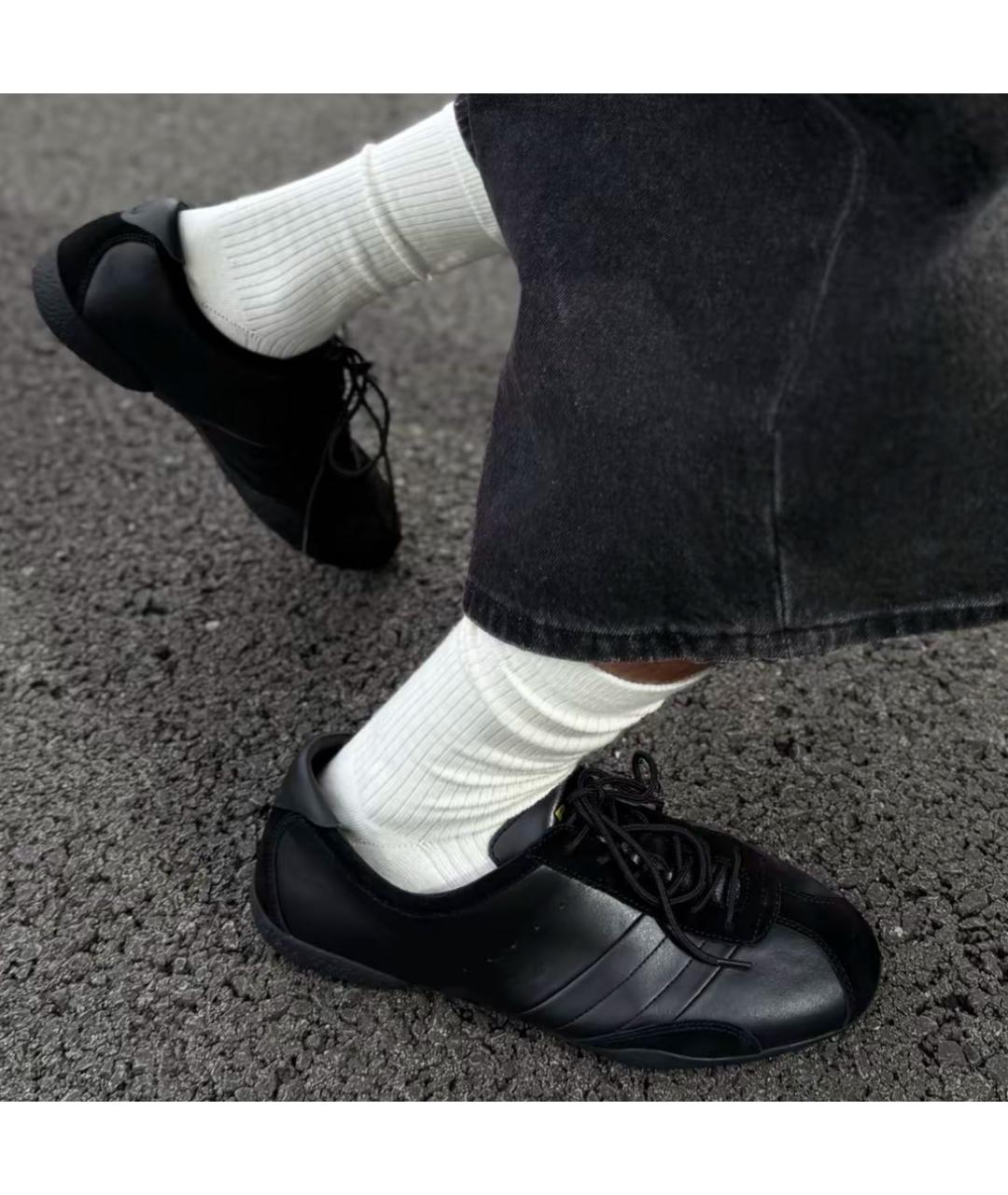 PANE Черные кожаные кеды, фото 7