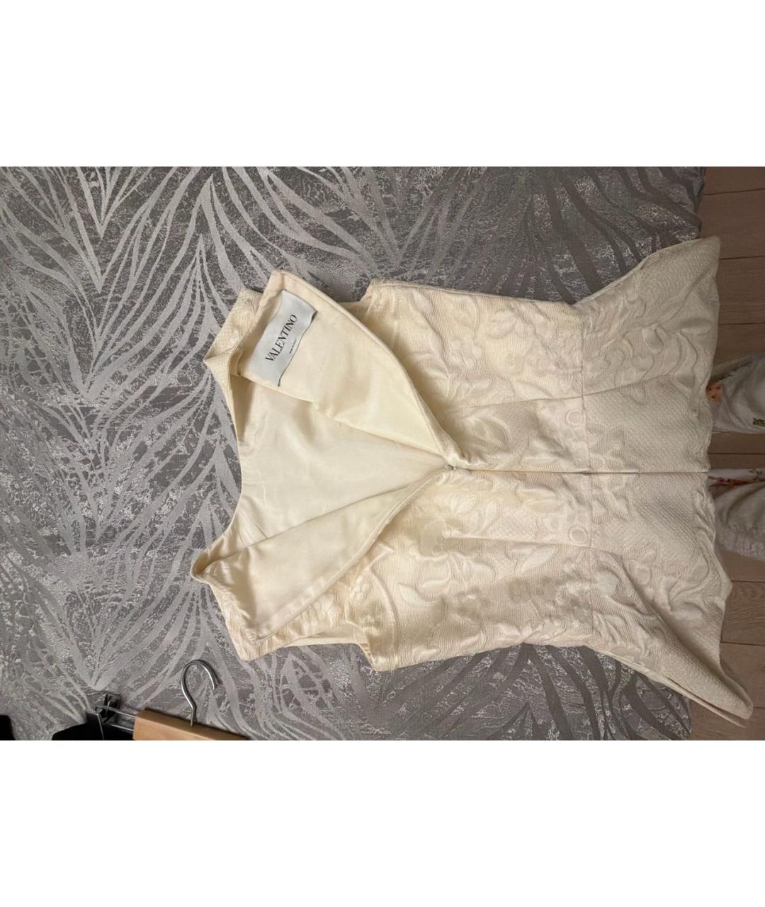 VALENTINO Белое коктейльное платье, фото 3