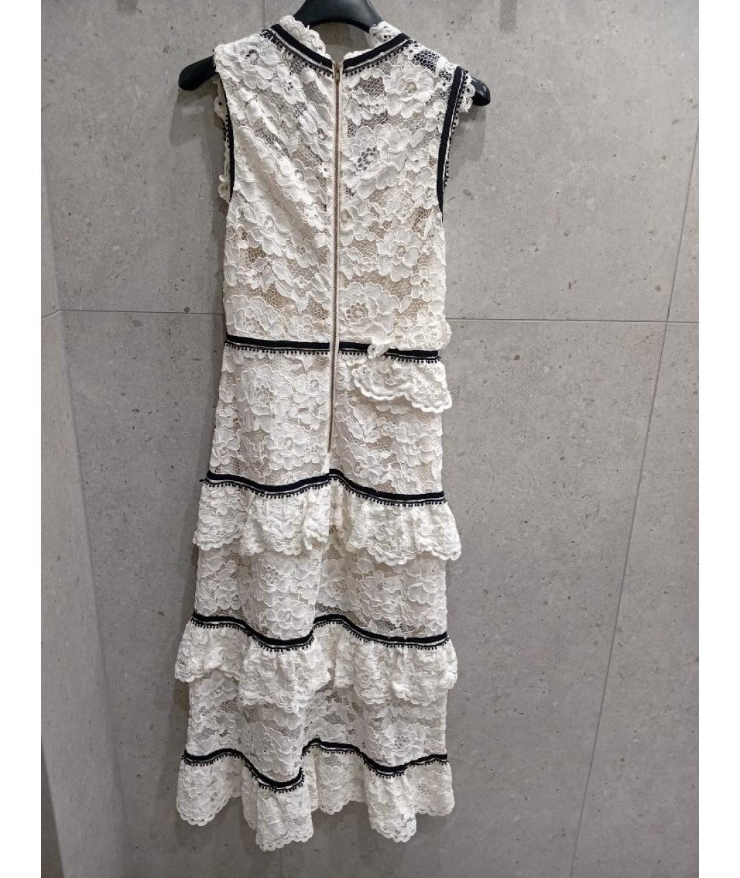 SELF-PORTRAIT Белое кружевное повседневное платье, фото 2