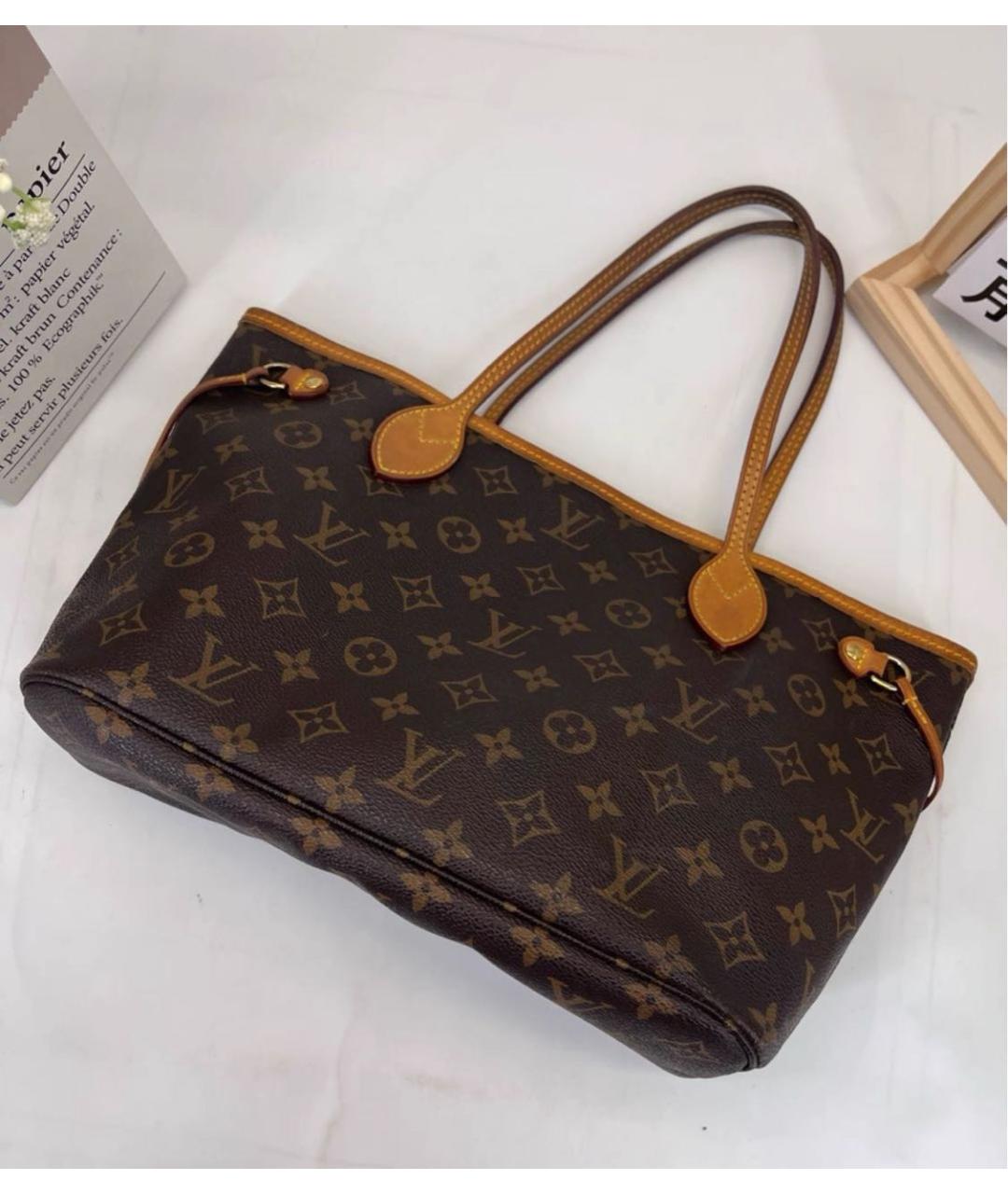 LOUIS VUITTON Коричневая сумка тоут, фото 5