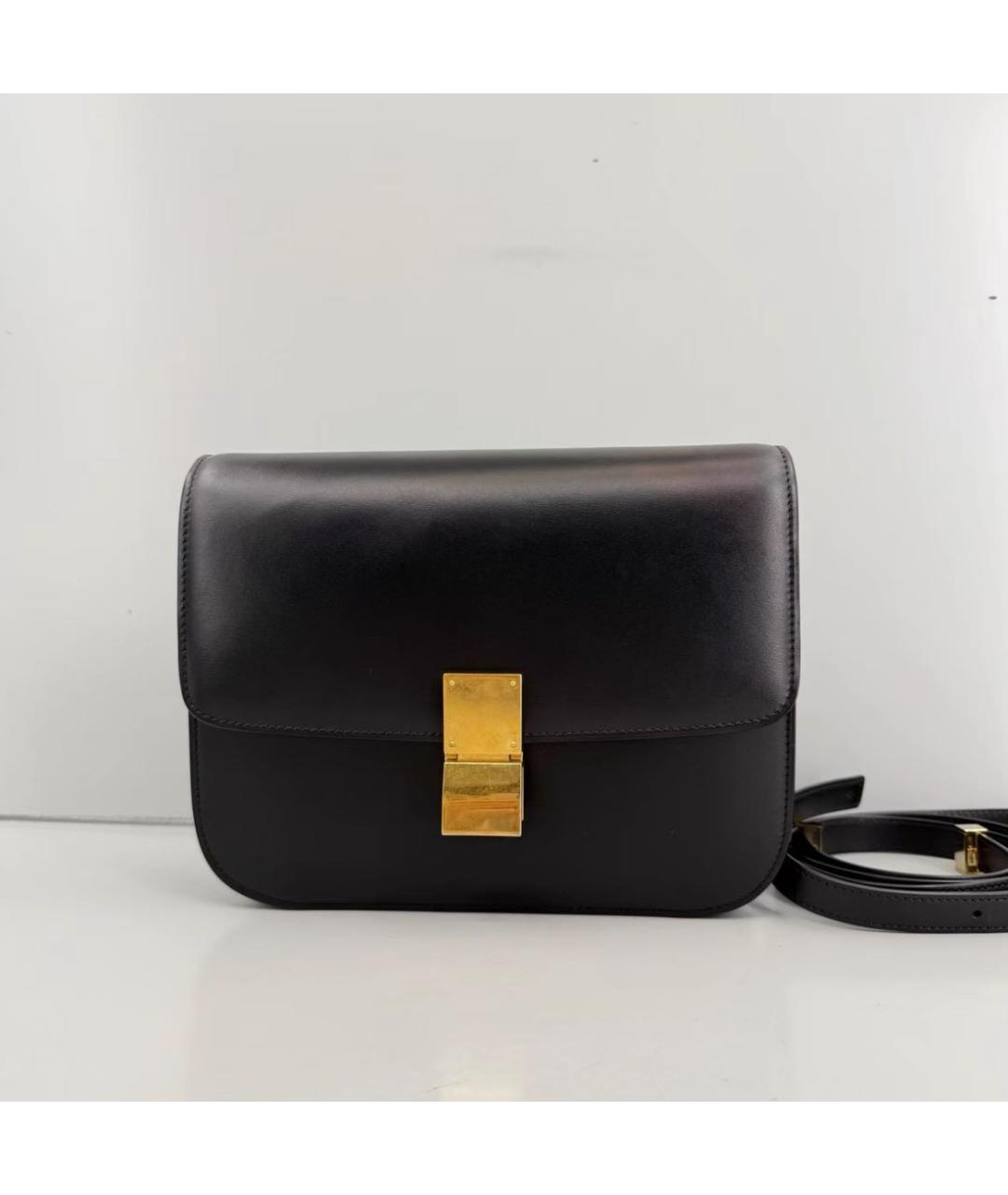 CELINE Черная кожаная сумка через плечо, фото 2