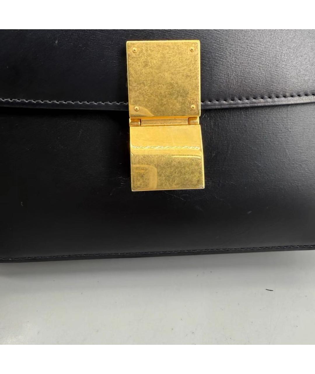 CELINE Черная кожаная сумка через плечо, фото 6