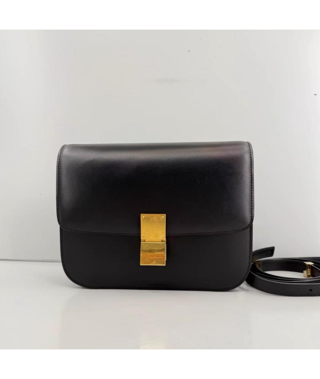 CELINE Черная кожаная сумка через плечо, фото 9