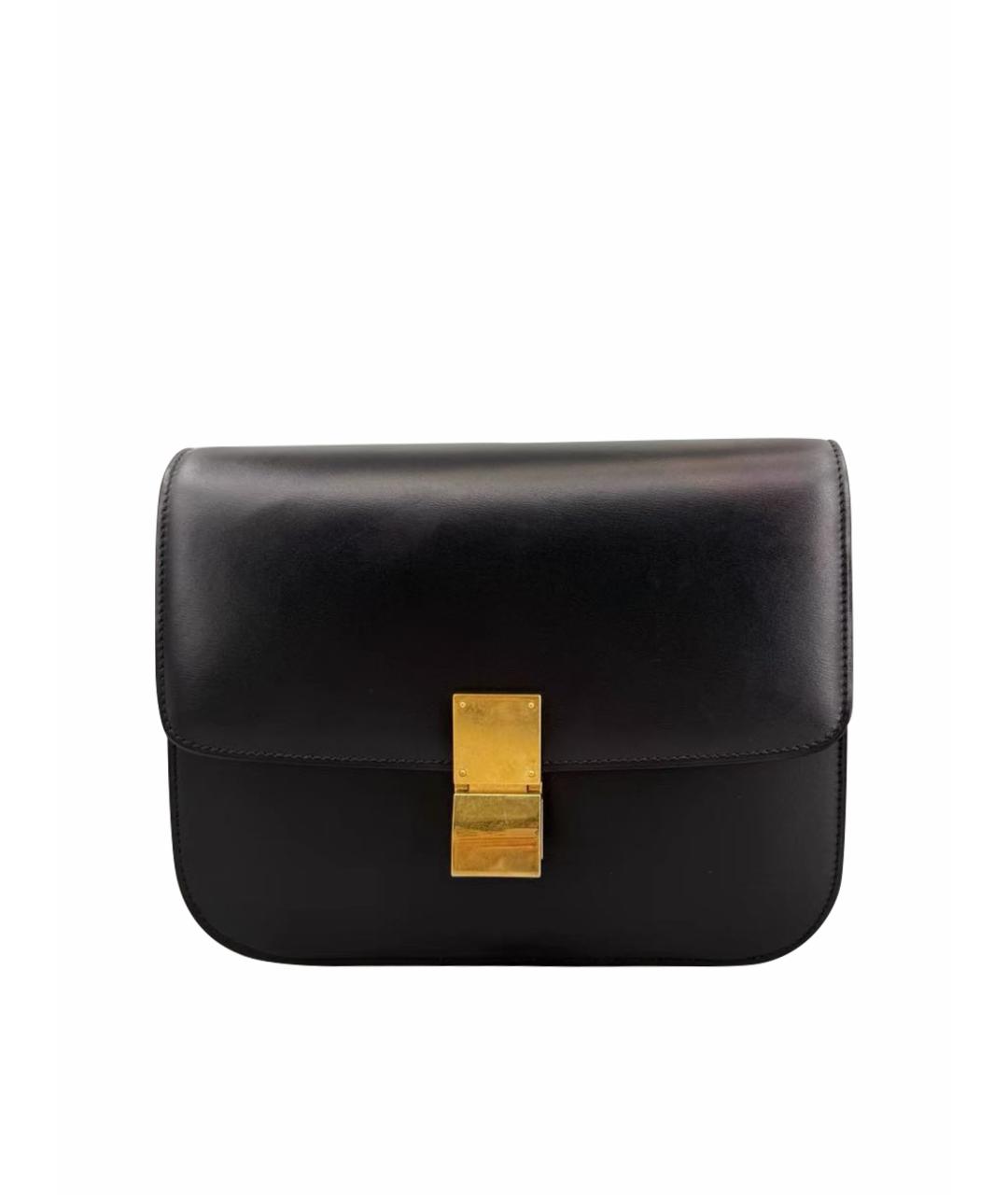 CELINE Черная кожаная сумка через плечо, фото 1