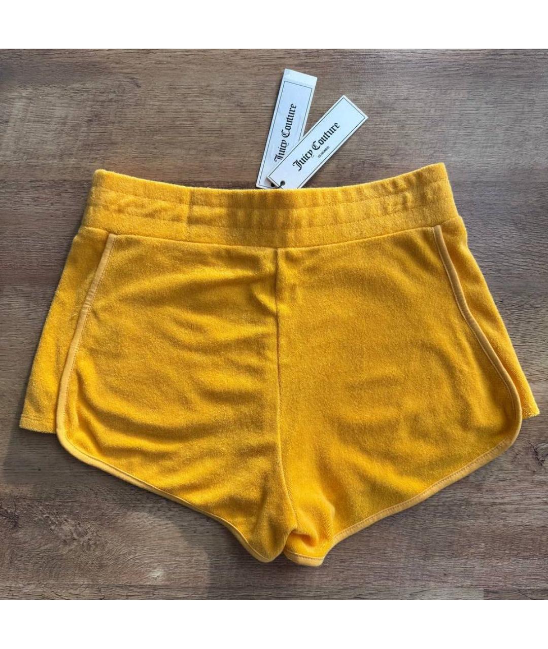 JUICY COUTURE Желтые хлопковые шорты, фото 2