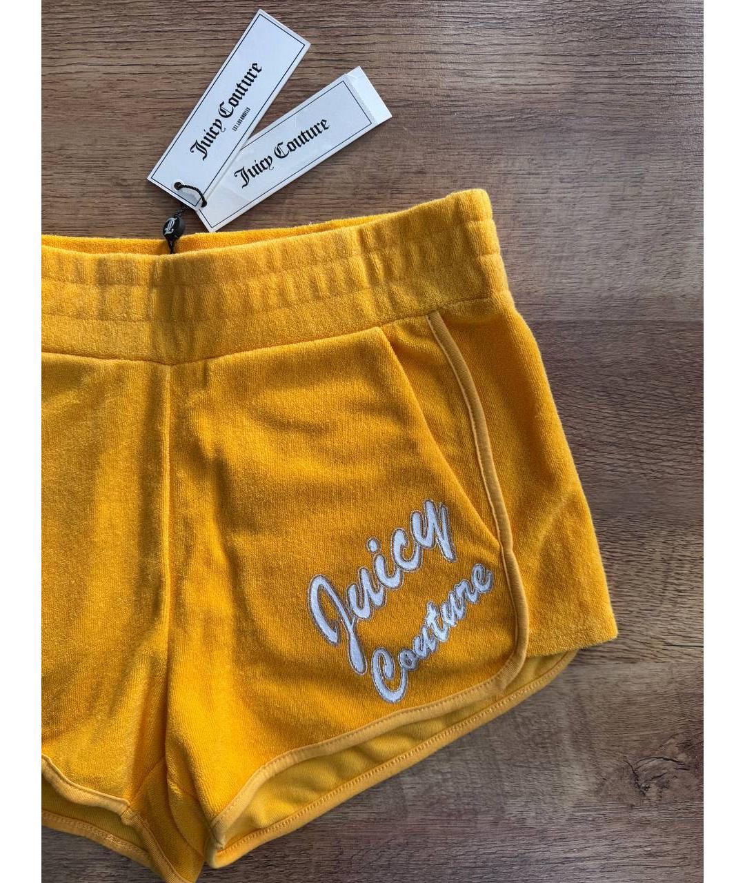 JUICY COUTURE Желтые хлопковые шорты, фото 3