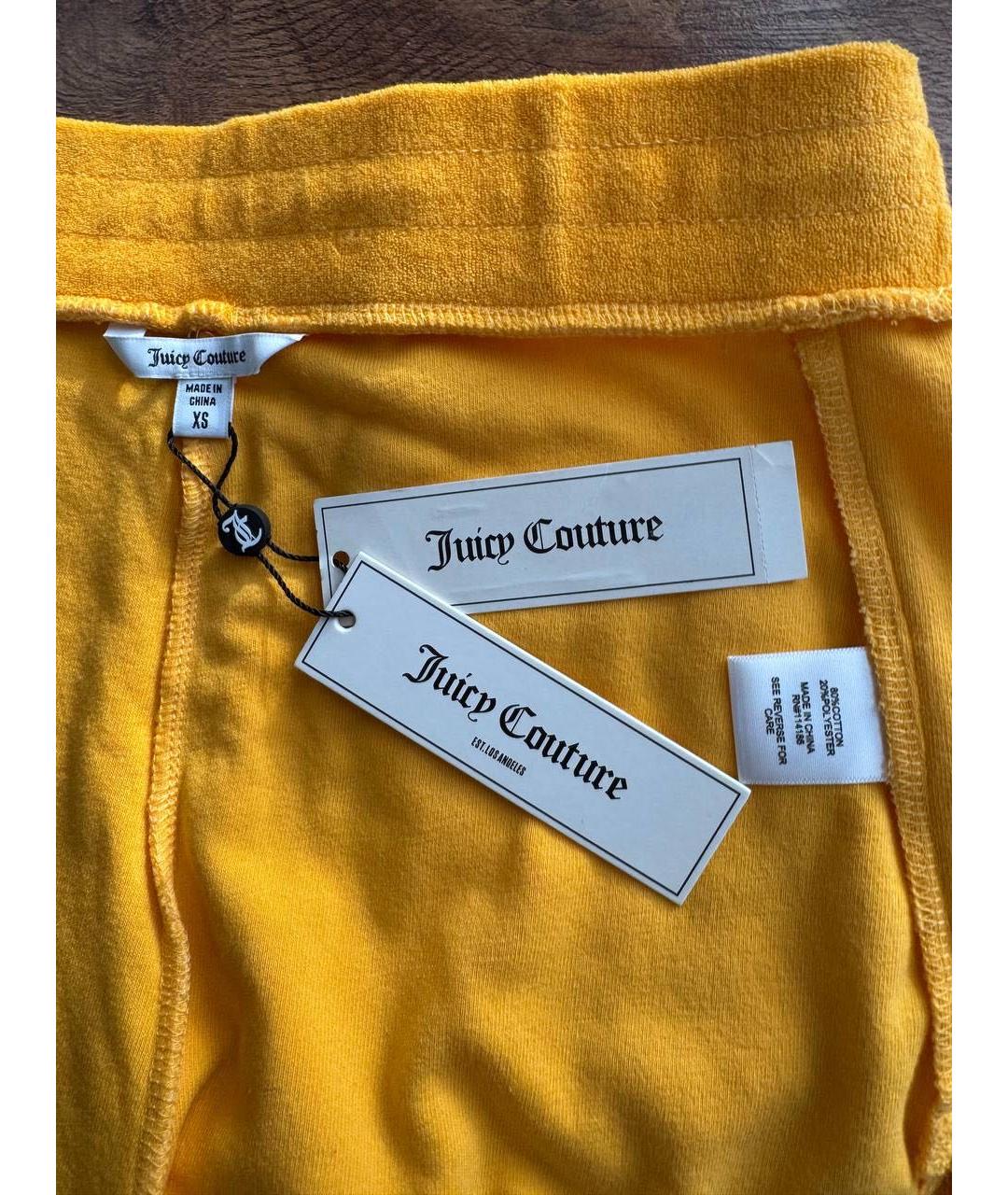 JUICY COUTURE Желтые хлопковые шорты, фото 5