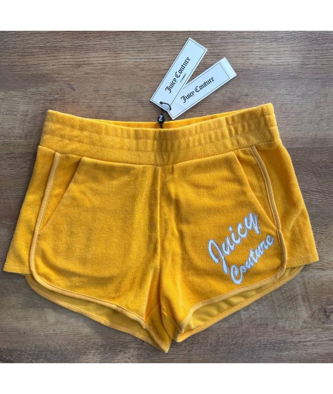 JUICY COUTURE Желтые хлопковые шорты, фото 7
