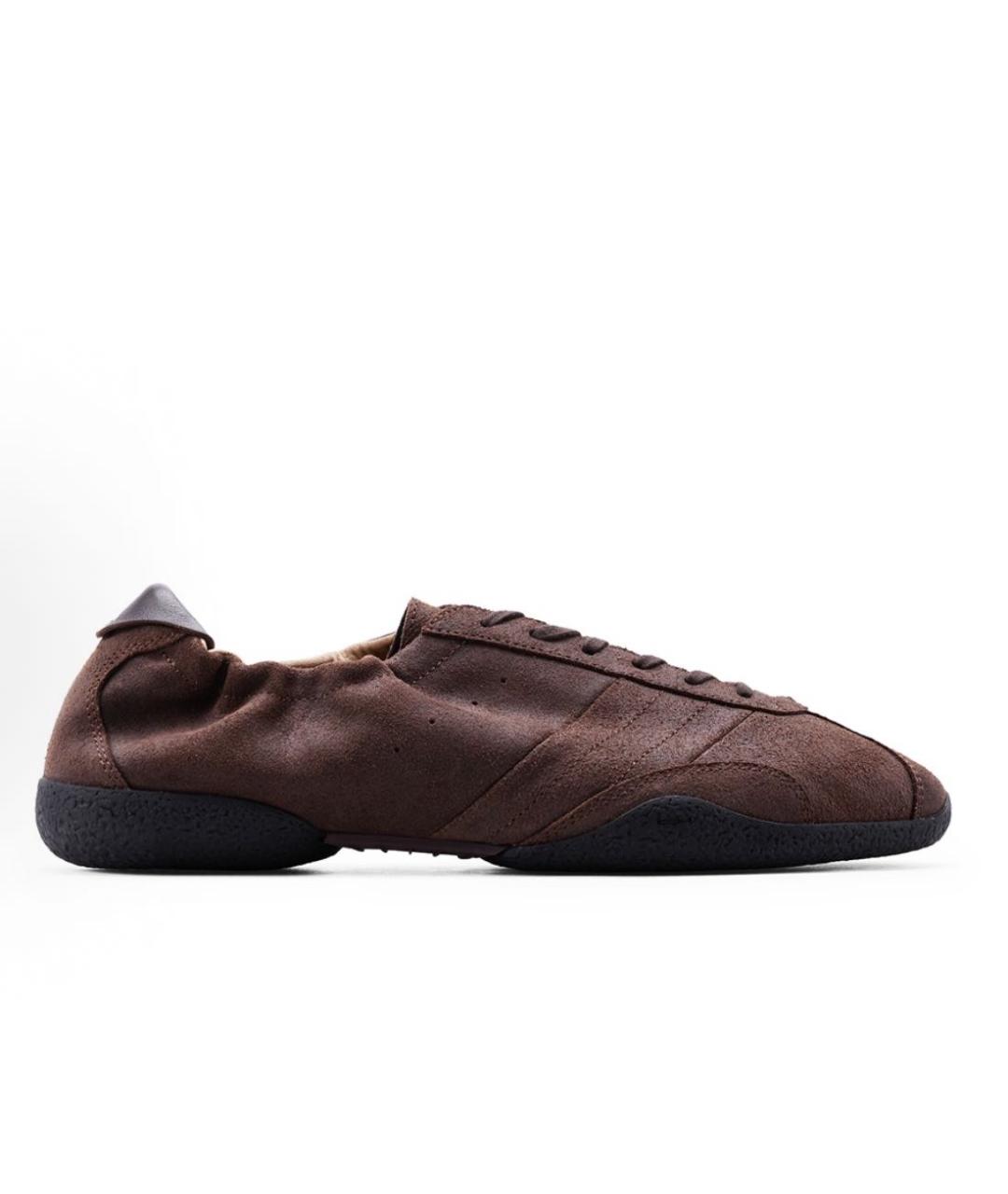 PANE Коричневые замшевые низкие кроссовки / кеды, фото 9