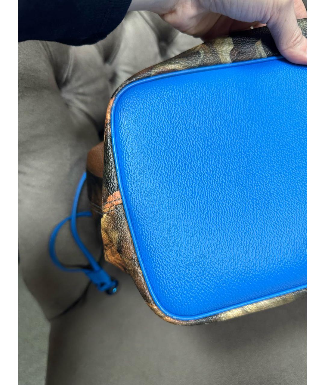 LOUIS VUITTON Синяя кожаная сумка тоут, фото 8