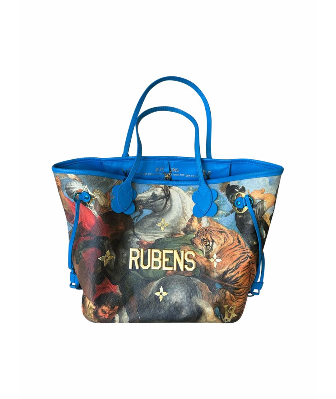 LOUIS VUITTON Синяя кожаная сумка тоут, фото 1