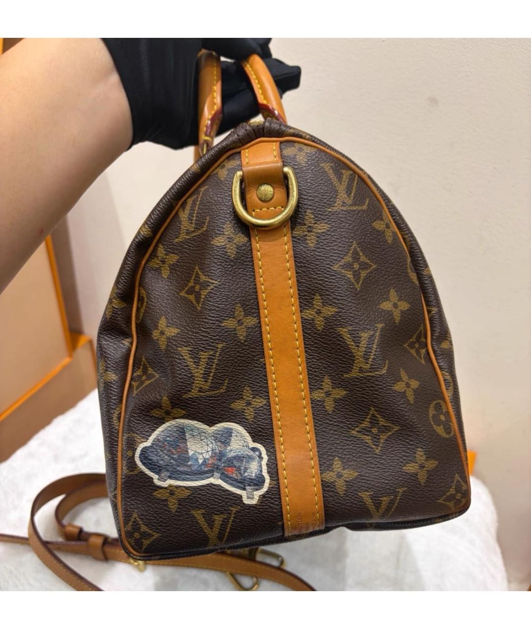 LOUIS VUITTON Коричневая сумка с короткими ручками, фото 6