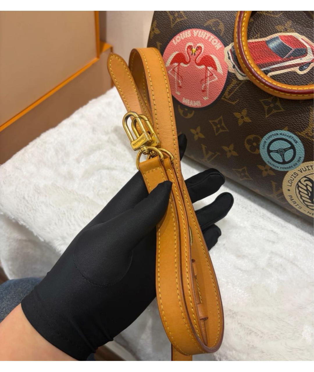 LOUIS VUITTON Коричневая сумка с короткими ручками, фото 8