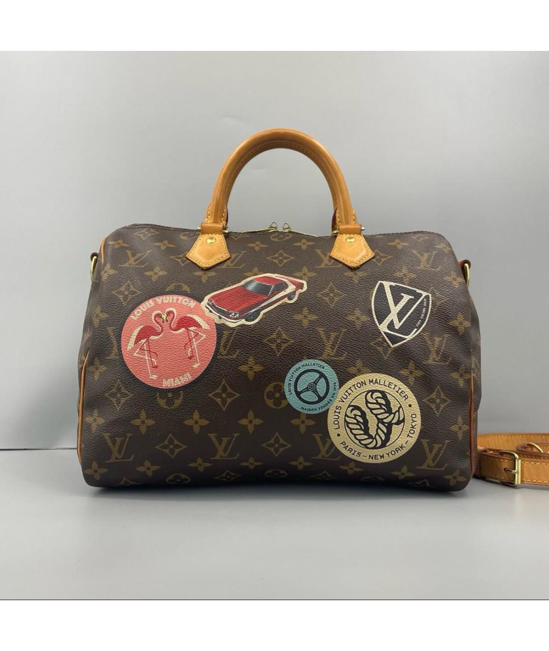 LOUIS VUITTON Коричневая сумка с короткими ручками, фото 9