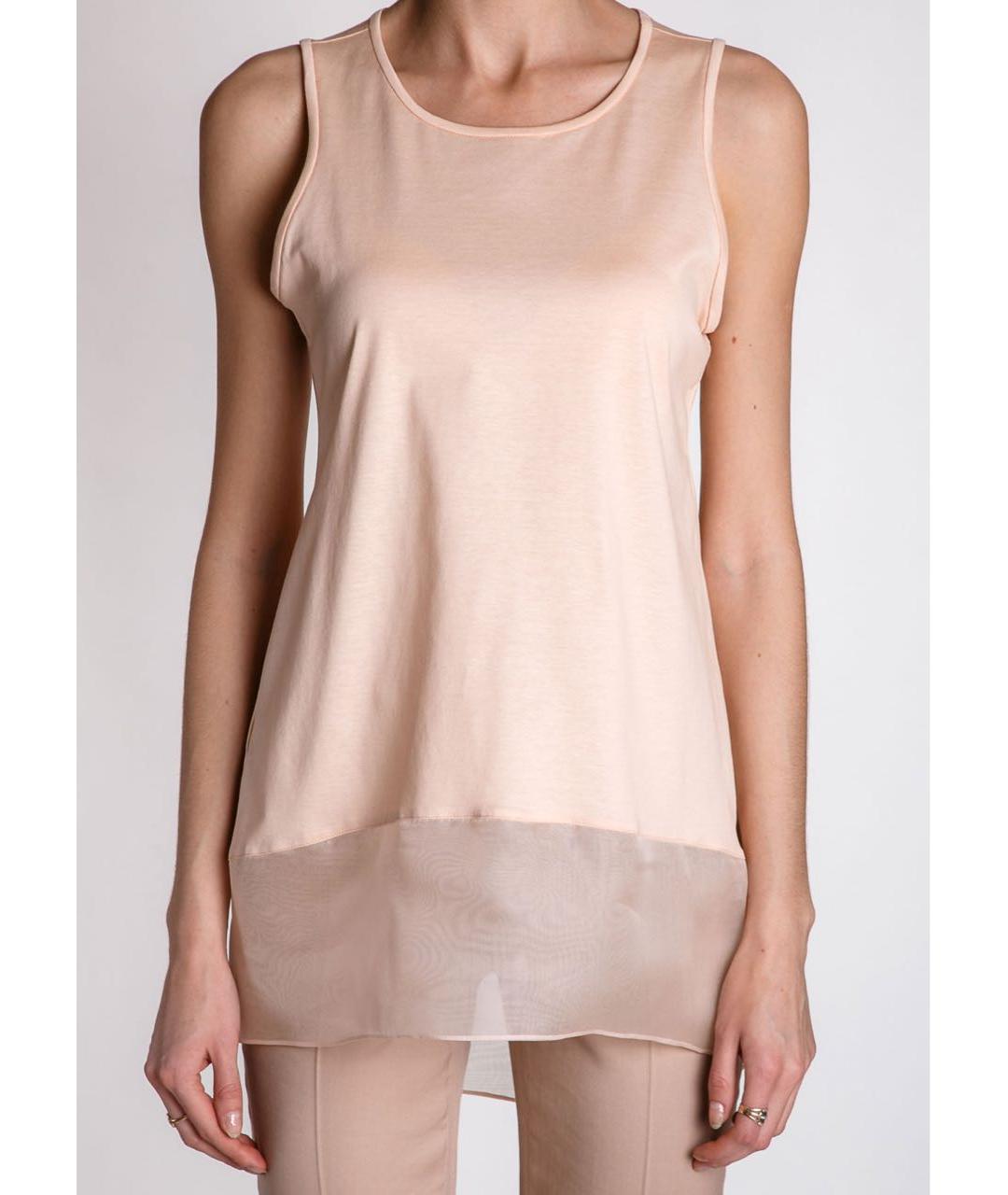 LES COPAINS Розовая хлопковая майка, фото 3