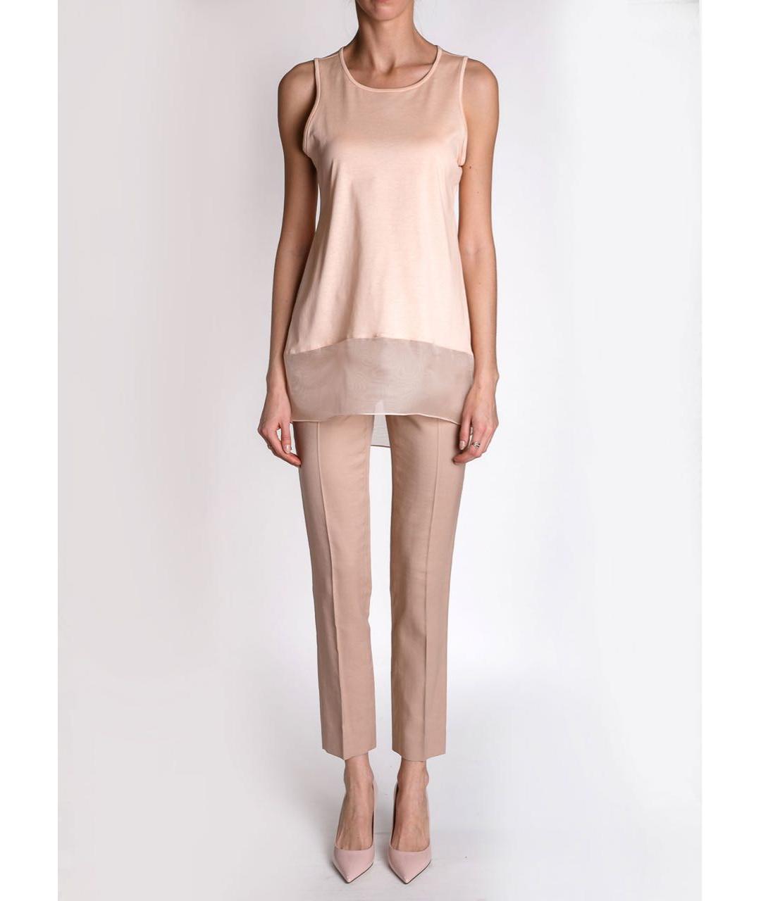 LES COPAINS Розовая хлопковая майка, фото 2