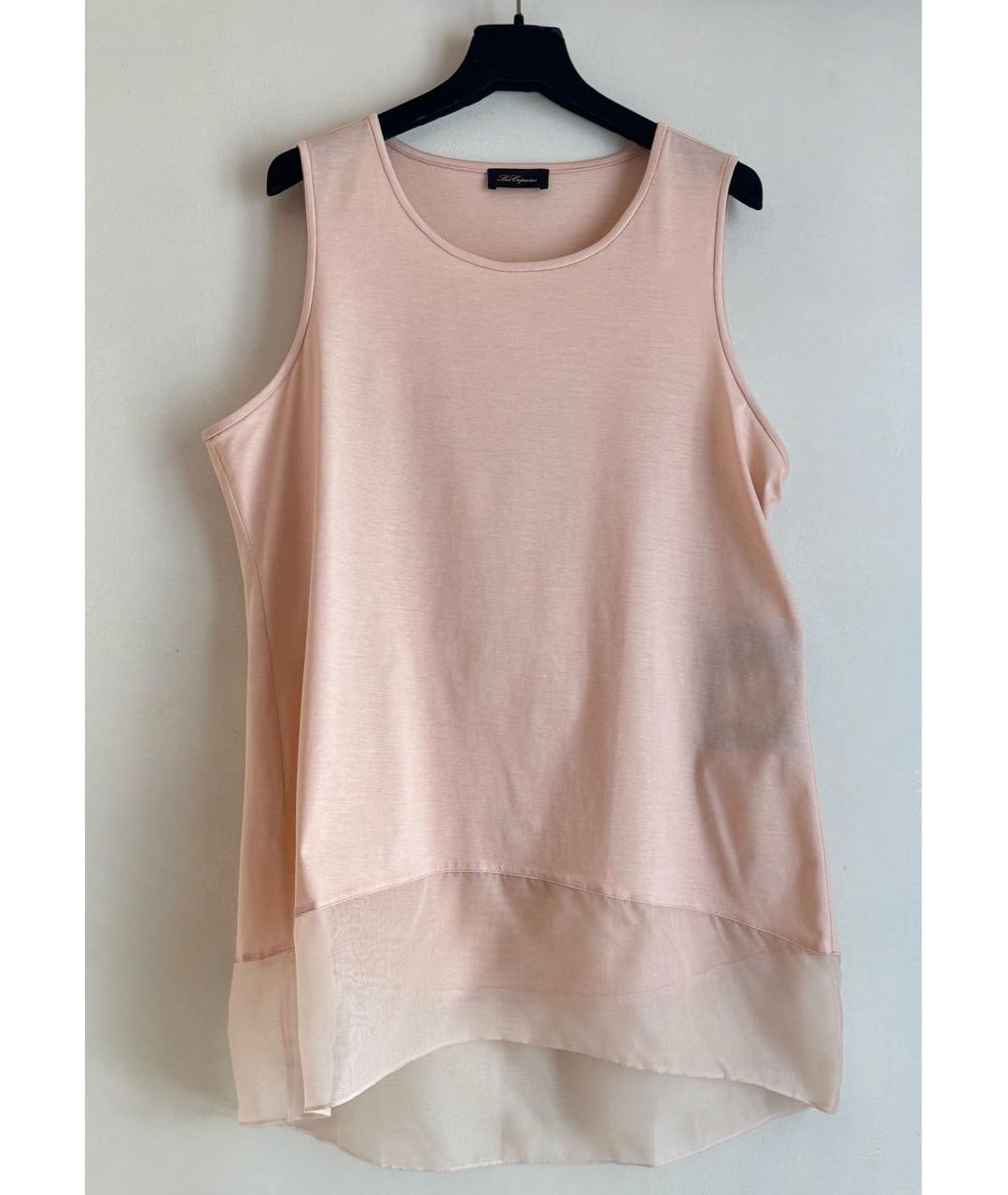 LES COPAINS Розовая хлопковая майка, фото 5