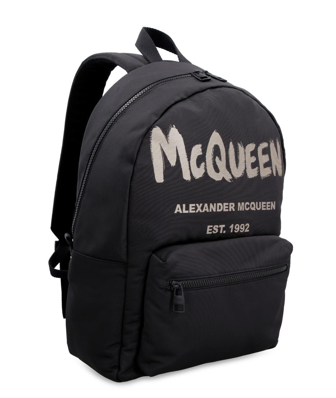 ALEXANDER MCQUEEN Черный синтетический рюкзак, фото 2