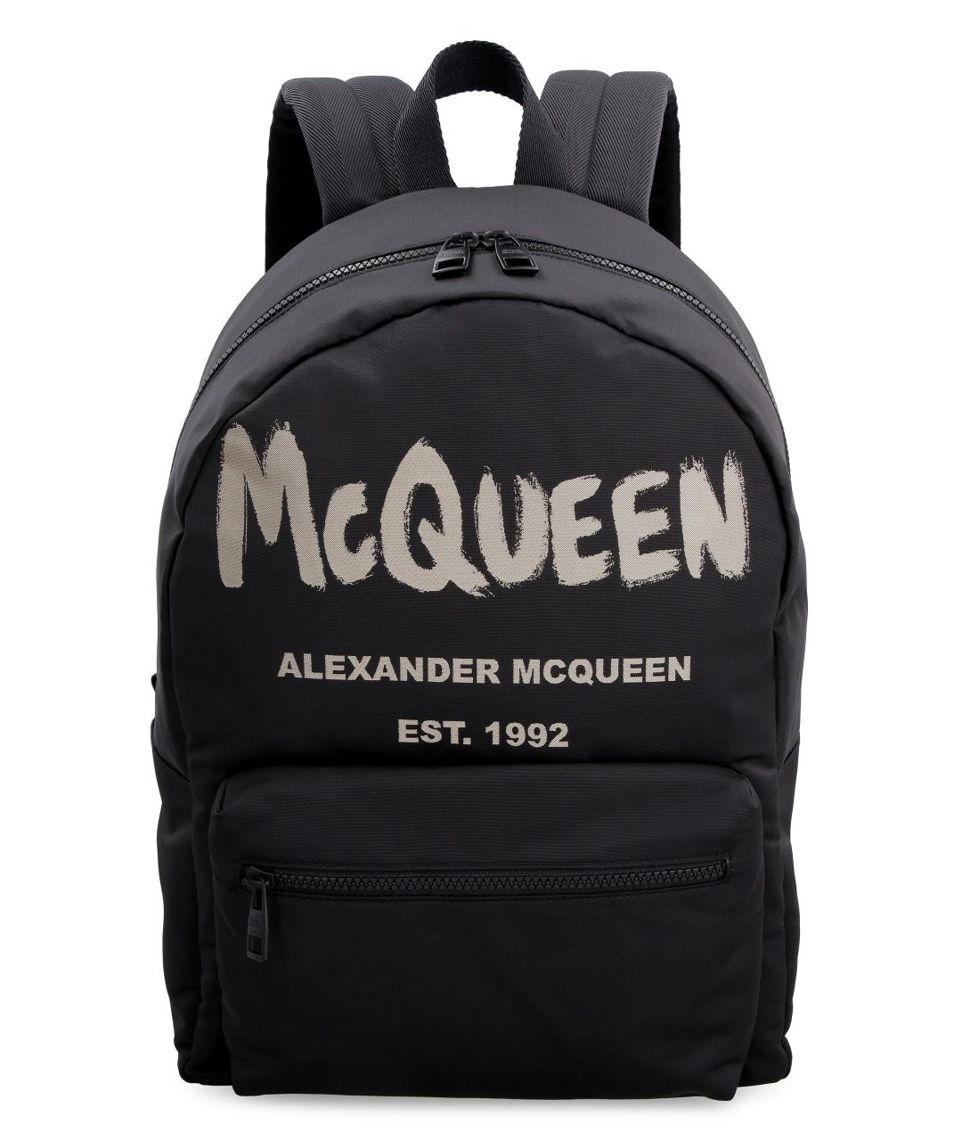 ALEXANDER MCQUEEN Черный синтетический рюкзак, фото 1