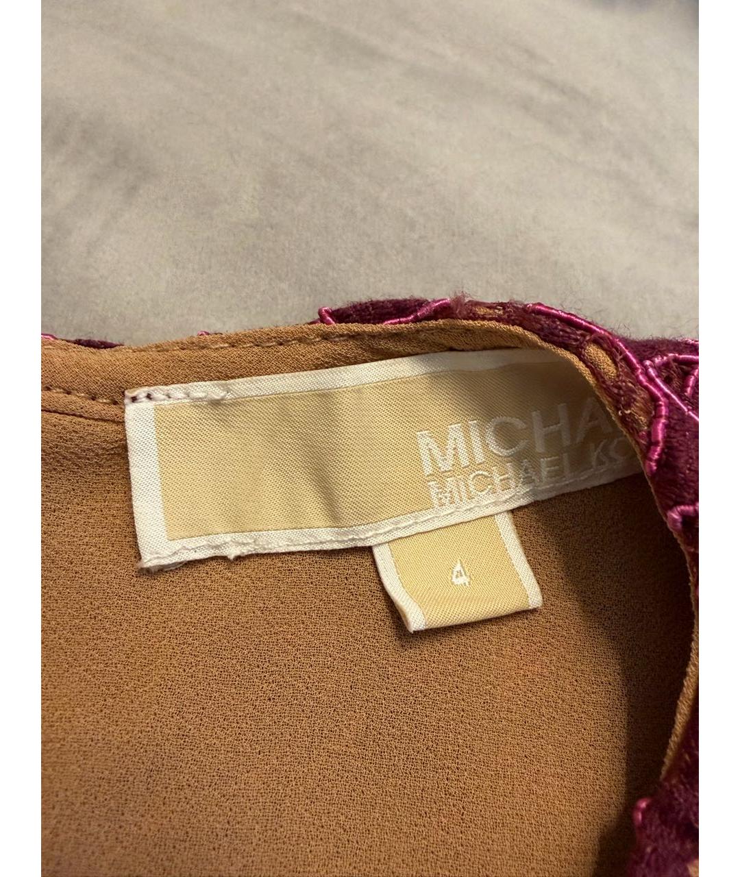 MICHAEL KORS Бордовое кружевное коктейльное платье, фото 5