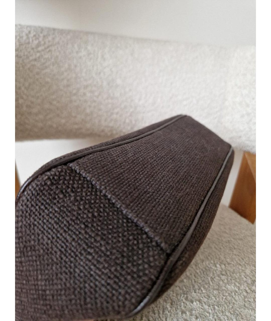 SAINT LAURENT Коричневая тканевая сумка через плечо, фото 8