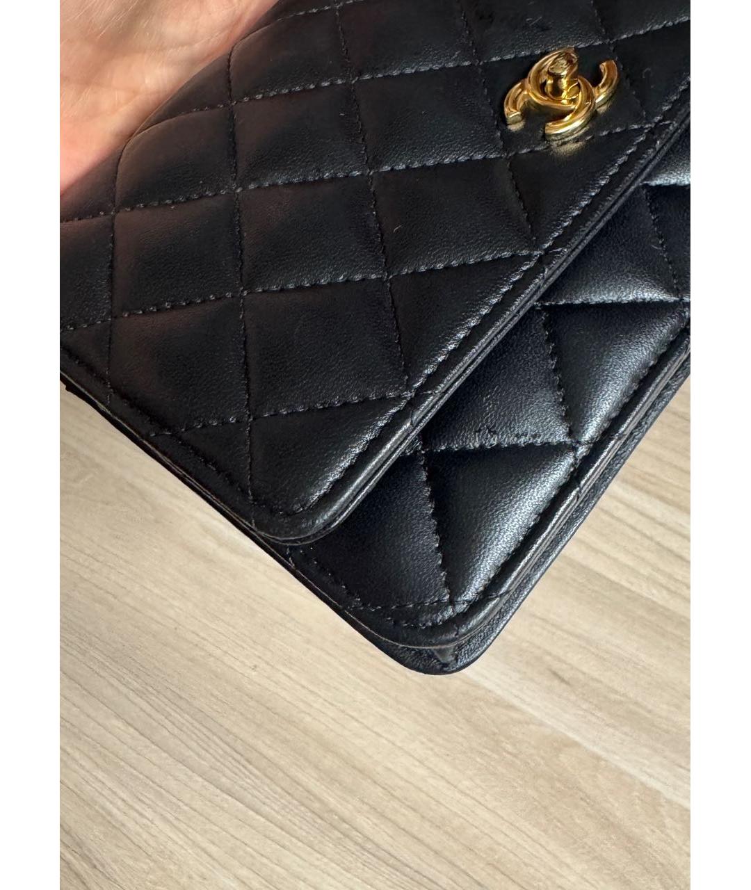 CHANEL Черная кожаная сумка через плечо, фото 3