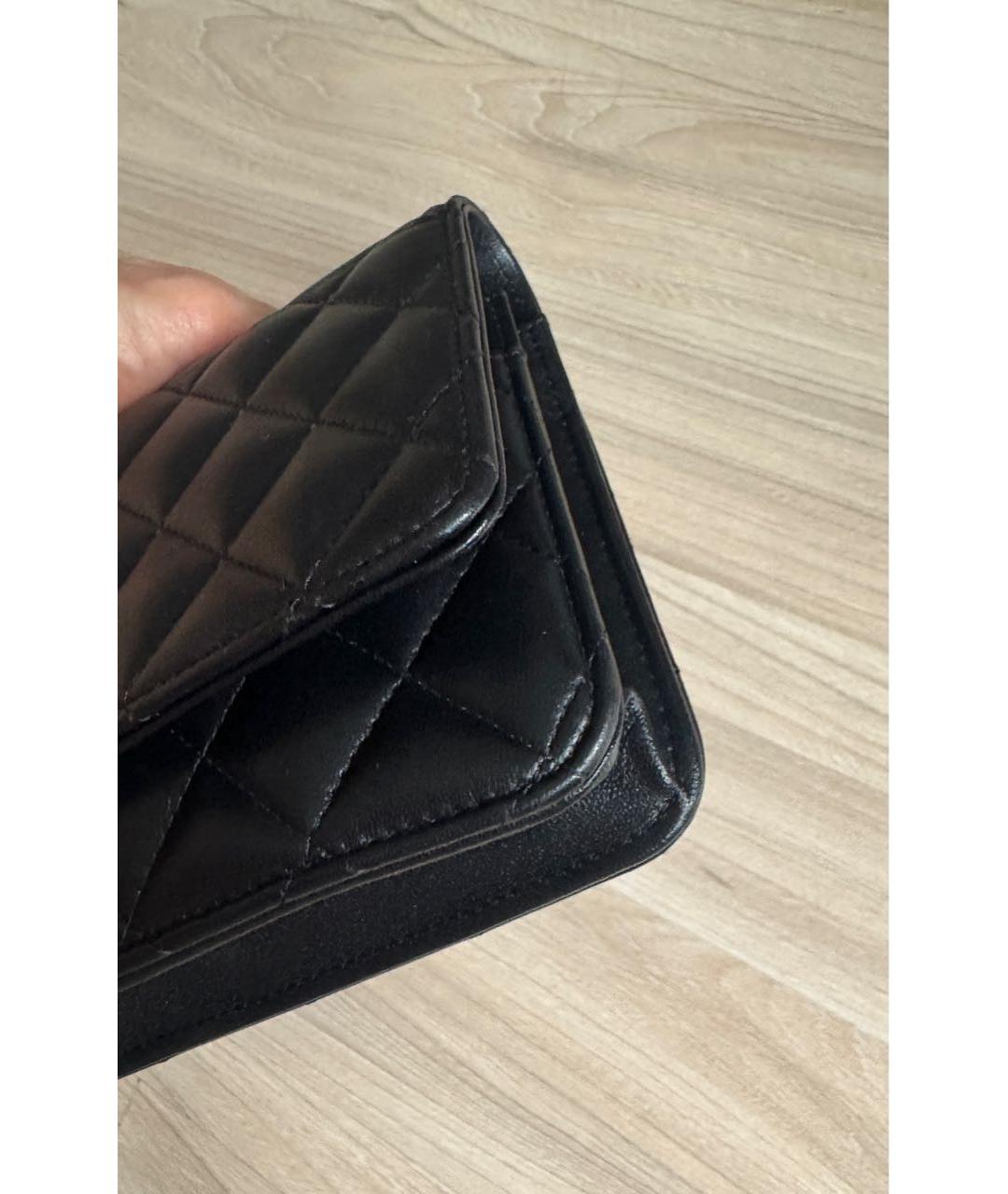 CHANEL Черная кожаная сумка через плечо, фото 4