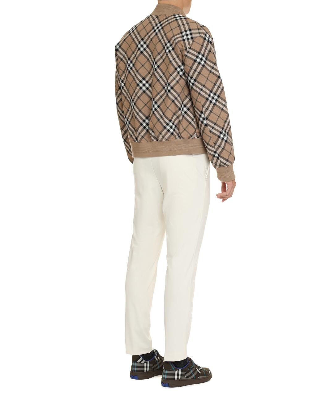 BURBERRY Бежевая полиэстеровая куртка, фото 4
