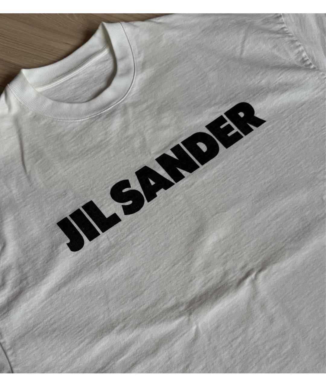 JIL SANDER Белая хлопковая футболка, фото 3