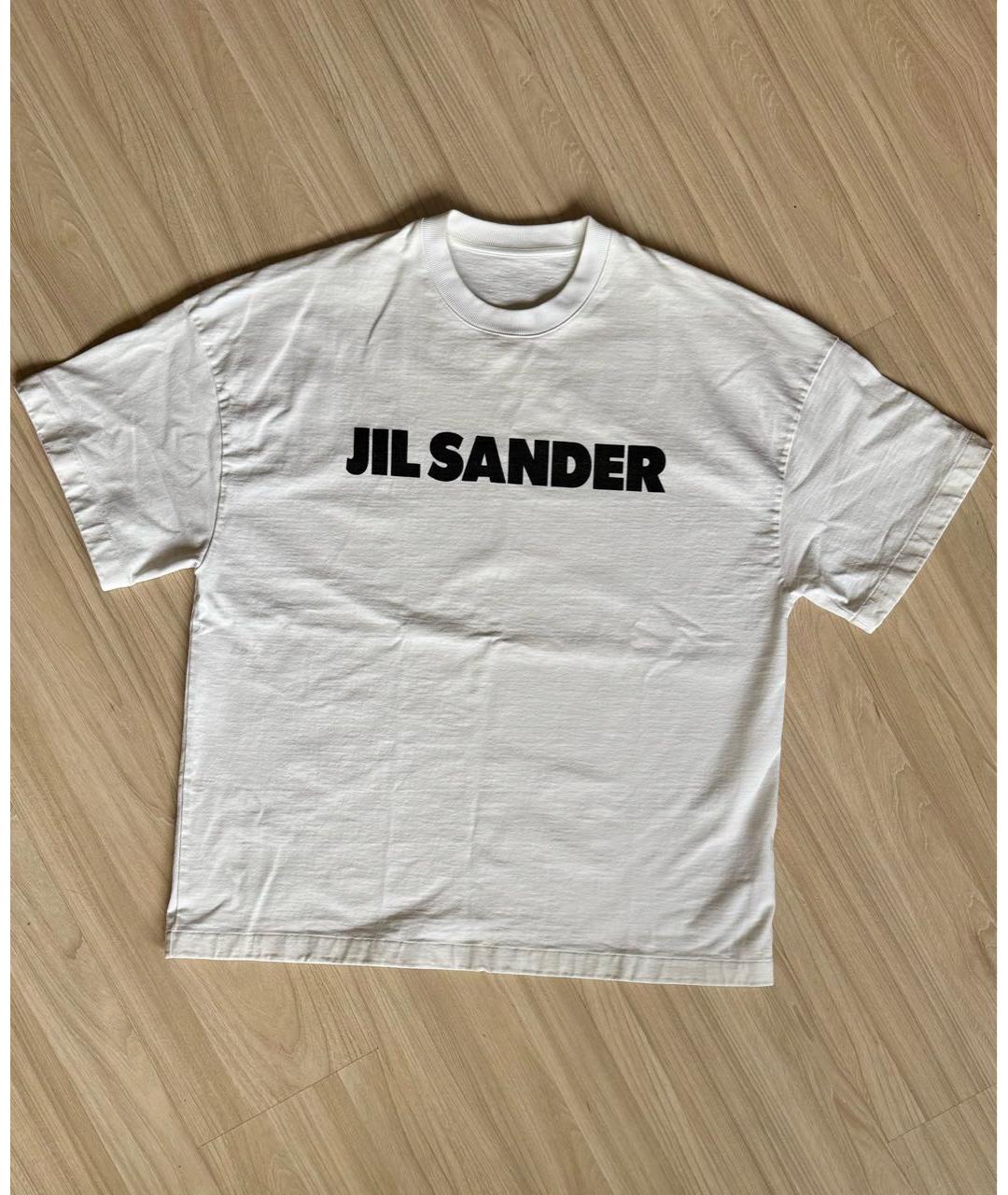 JIL SANDER Белая хлопковая футболка, фото 5